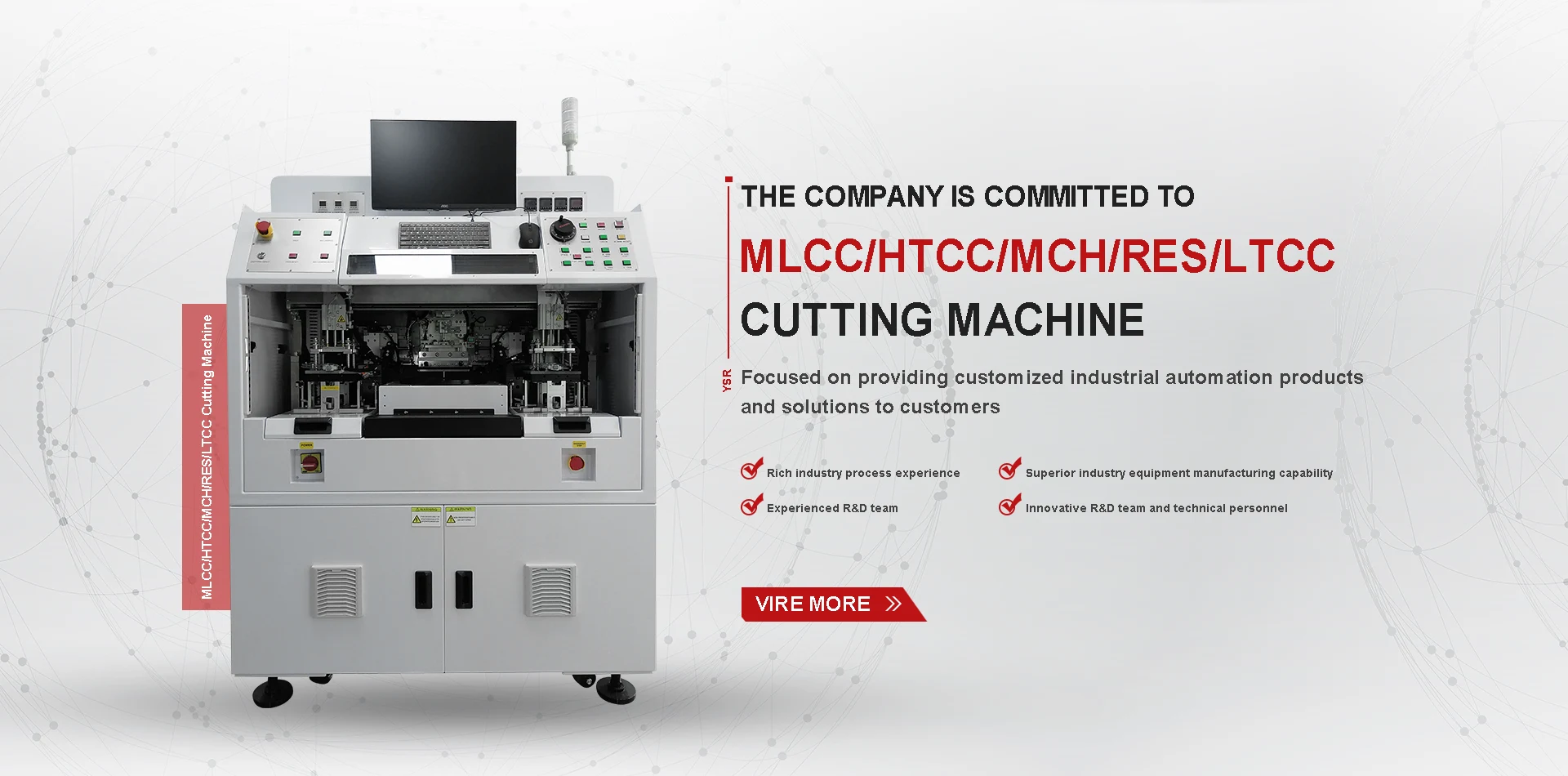 MLCC/HTCC/MCH/RES/LTCC切断機